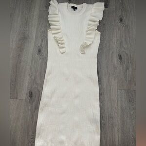 Current Air Cream  Ruffle Dress